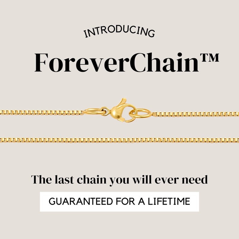 KISPER 24k Gold Box Chain Necklace â€“ Thin, Dainty, Gold Plated Stainless Steel Jewelry for Women with Lobster Clasp, 22" - Image 2